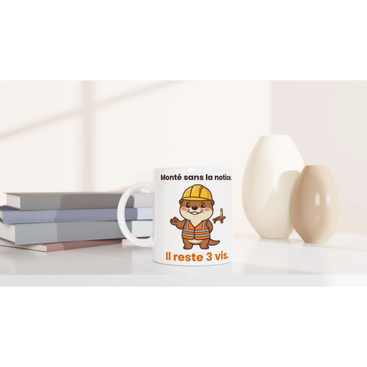 Tasse « Monté sans la notice » – Jojo la loutre – mise en situation