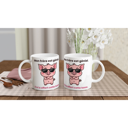 Tasse « Mon frère est génial » – Jason le cochon – céramique 330 ml