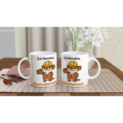 Tasse « Ça tiendra. Normalement. » – Jojo la loutre – céramique 330 ml
