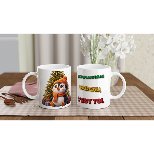 Tasse Noël « Mon plus beau cadeau, c’est toi » Nono 3D – les deux côtés : dessin et texte