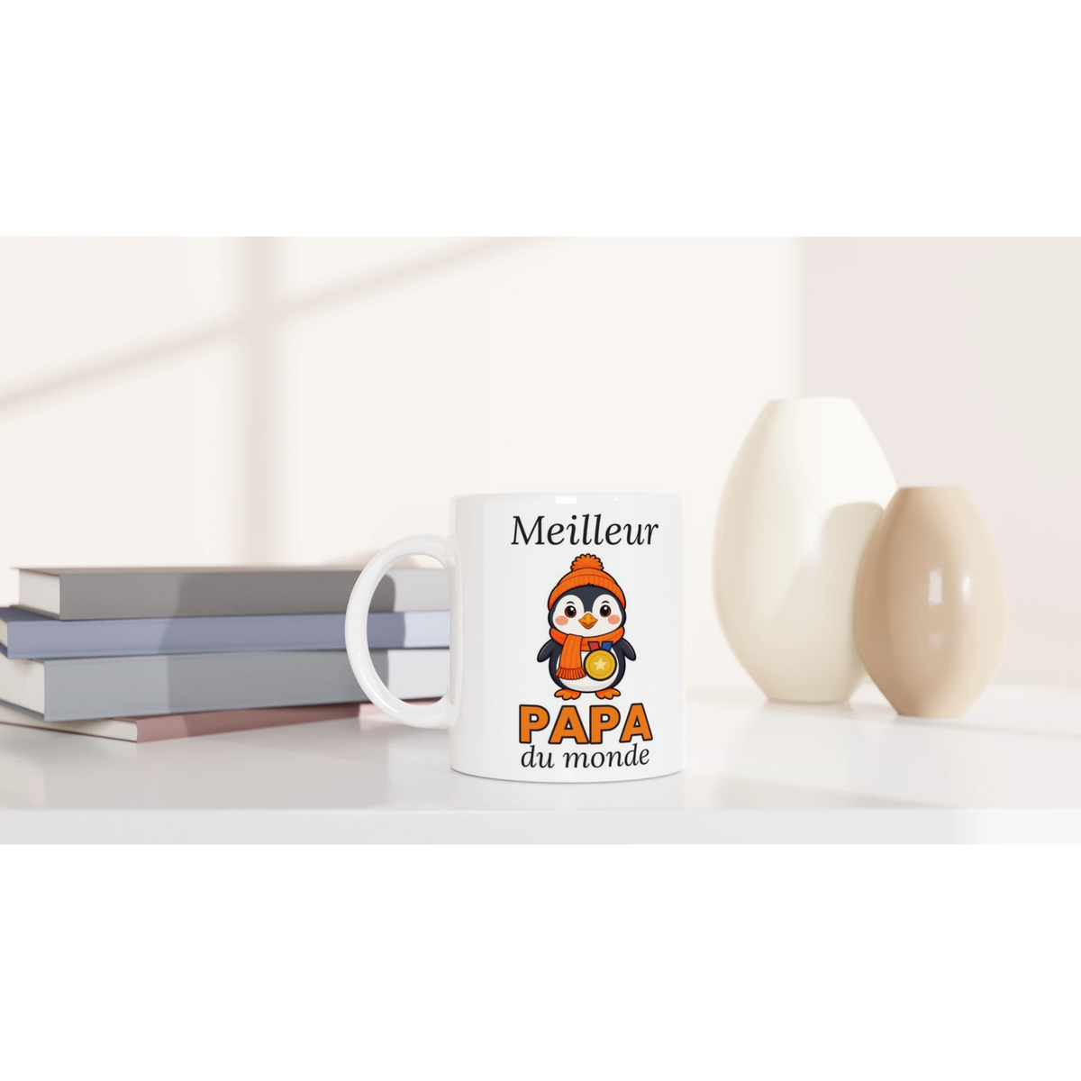 Tasse « Meilleur Papa du monde » – Nono le pingouin – idée cadeau