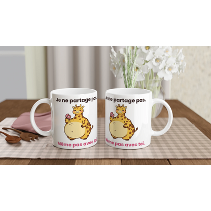 Tasse « Je ne partage pas » – Gigi la girafe – idée cadeau