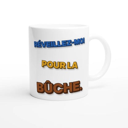 Tasse Noël « Réveillez-moi pour la bûche » Molo 3D – mug Novalyt