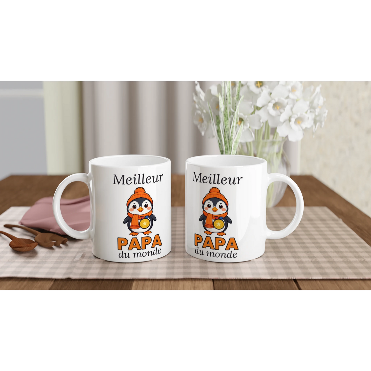 Tasse « Meilleur Papa du monde » – Nono le pingouin – céramique 330 ml