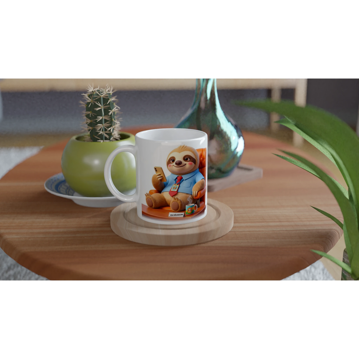 Tasse « En réunion » Molo 3D – mug humour Novalyt