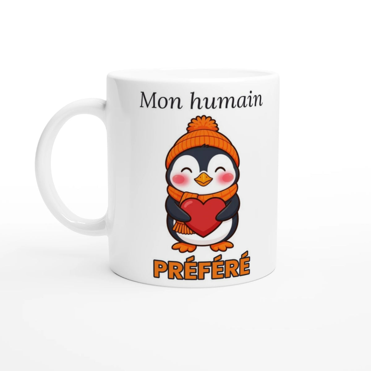 Tasse « Mon humain préféré » – Nono le pingouin – vue de face