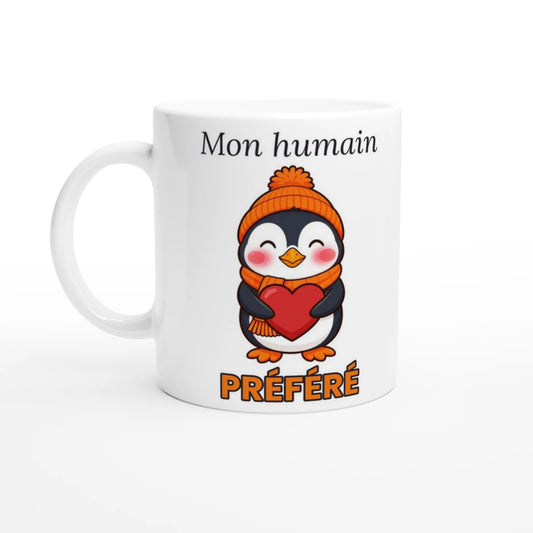 Tasse « Mon humain préféré » – Nono le pingouin – vue de face