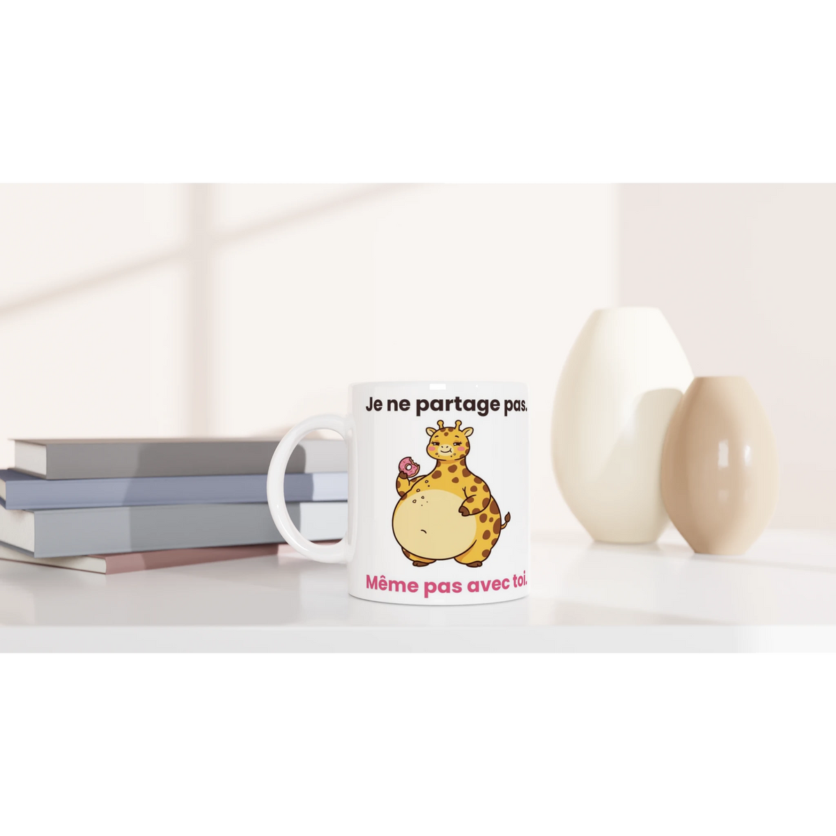Tasse « Je ne partage pas » – Gigi la girafe – céramique 330 ml