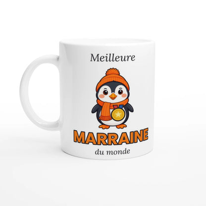 Tasse « Meilleure Marraine du monde » – Nono le pingouin – vue de face
