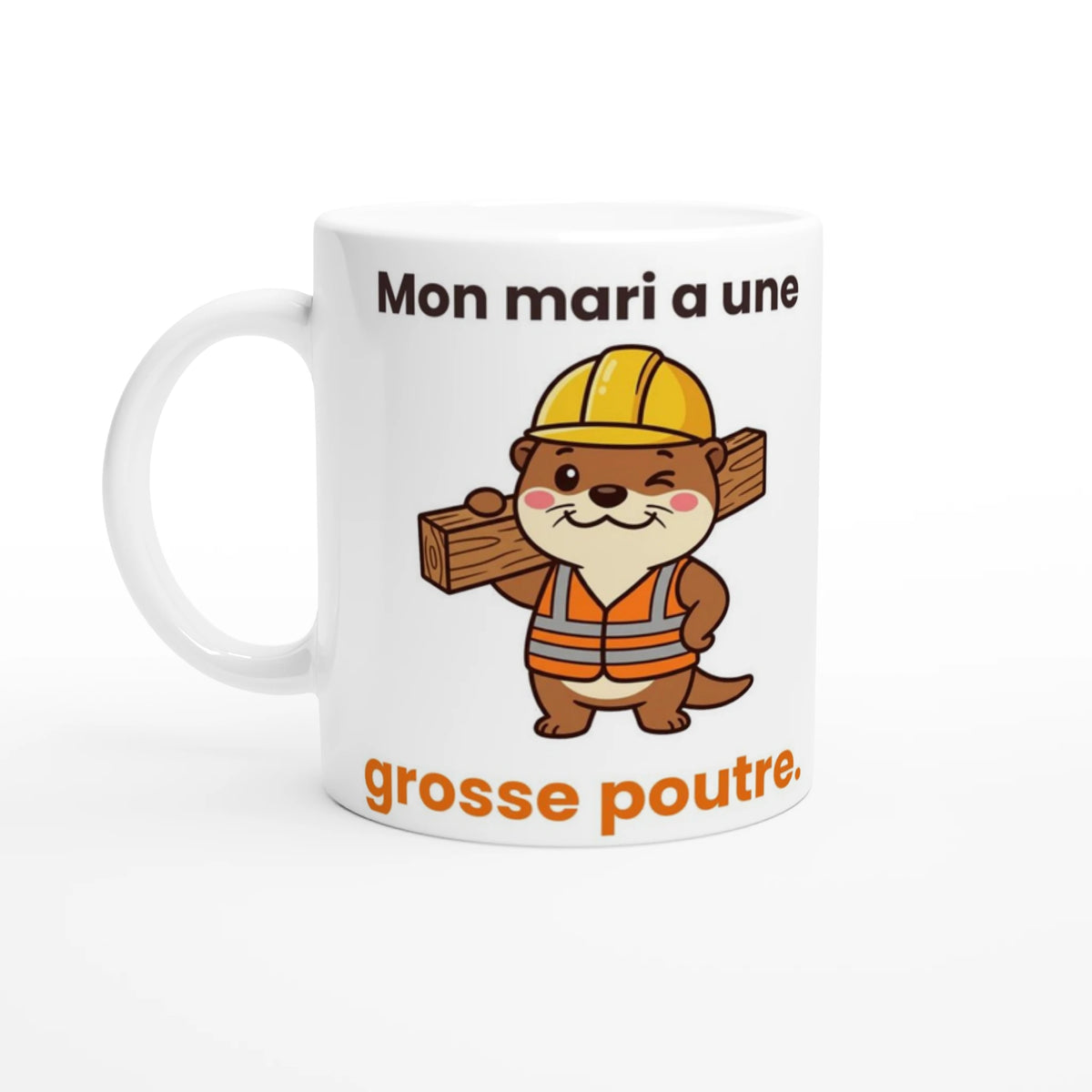 Tasse Jojo la loutre bricoleur – vue de face