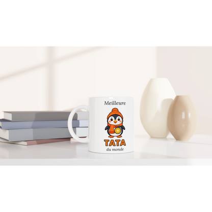 Tasse « Meilleure Tata du monde » – Nono le pingouin – mise en situation