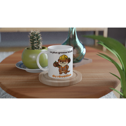 Tasse « La plus grosse bûche du réveillon » – Jojo la loutre – céramique 330 ml