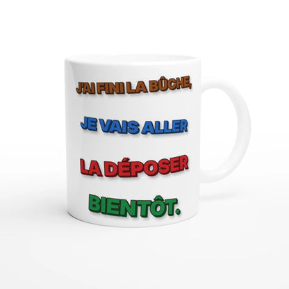 Tasse Noël « J’ai fini la bûche » Molo 3D – mug Novalyt