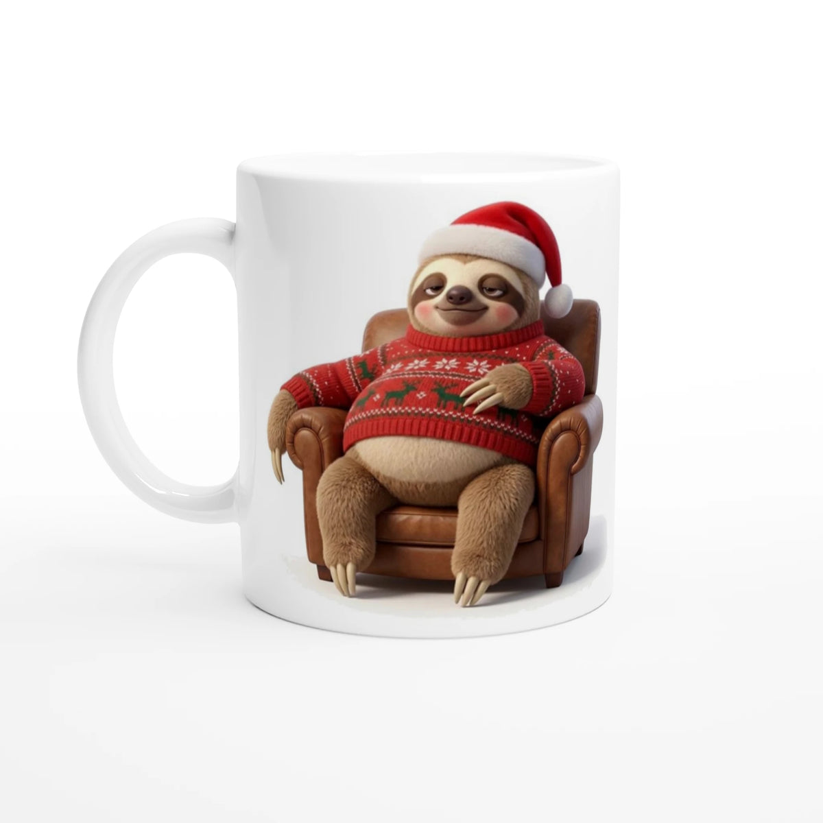 Tasse Noël « J’ai fini la bûche » Molo 3D – idée cadeau Noël drôle