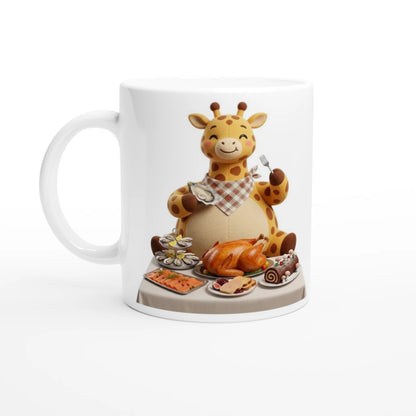 Tasse Noël « Le régime ? Après les fêtes » Gigi 3D – les deux côtés : dessin et texte