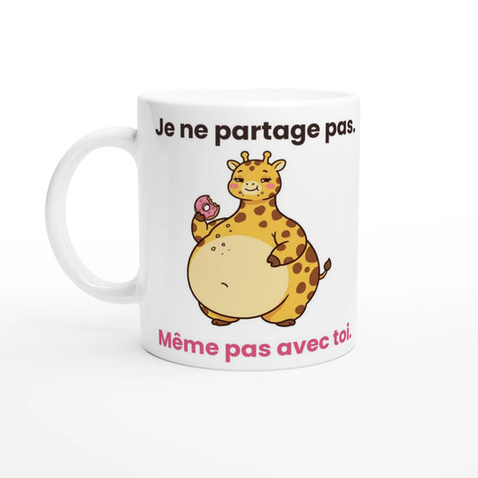 Tasse « Je ne partage pas » – Gigi la girafe – vue de face