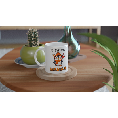Tasse « Je t'aime Maman » – Nono le pingouin – céramique 330 ml