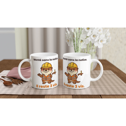 Tasse « Monté sans la notice » – Jojo la loutre – céramique 330 ml