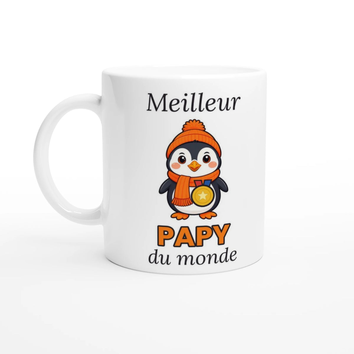 Tasse « Meilleur Papy du monde » – Nono le pingouin – vue de face