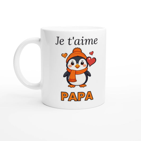 Tasse « Je t'aime Papa » – Nono le pingouin – vue de face