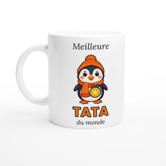 Tasse « Meilleure Tata du monde » – Nono le pingouin – vue de face