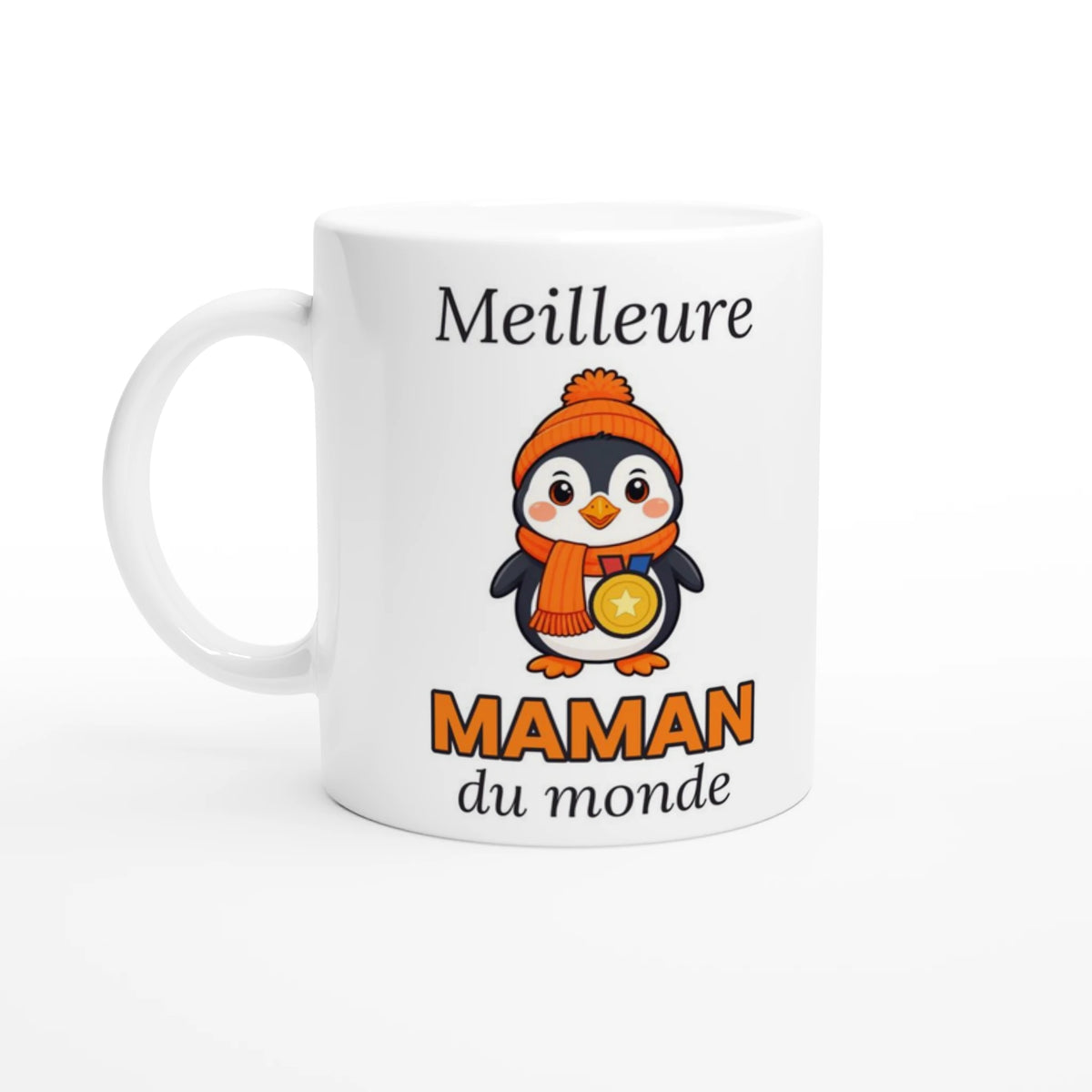 Tasse « Meilleure Maman du monde » – Nono le pingouin – vue de face