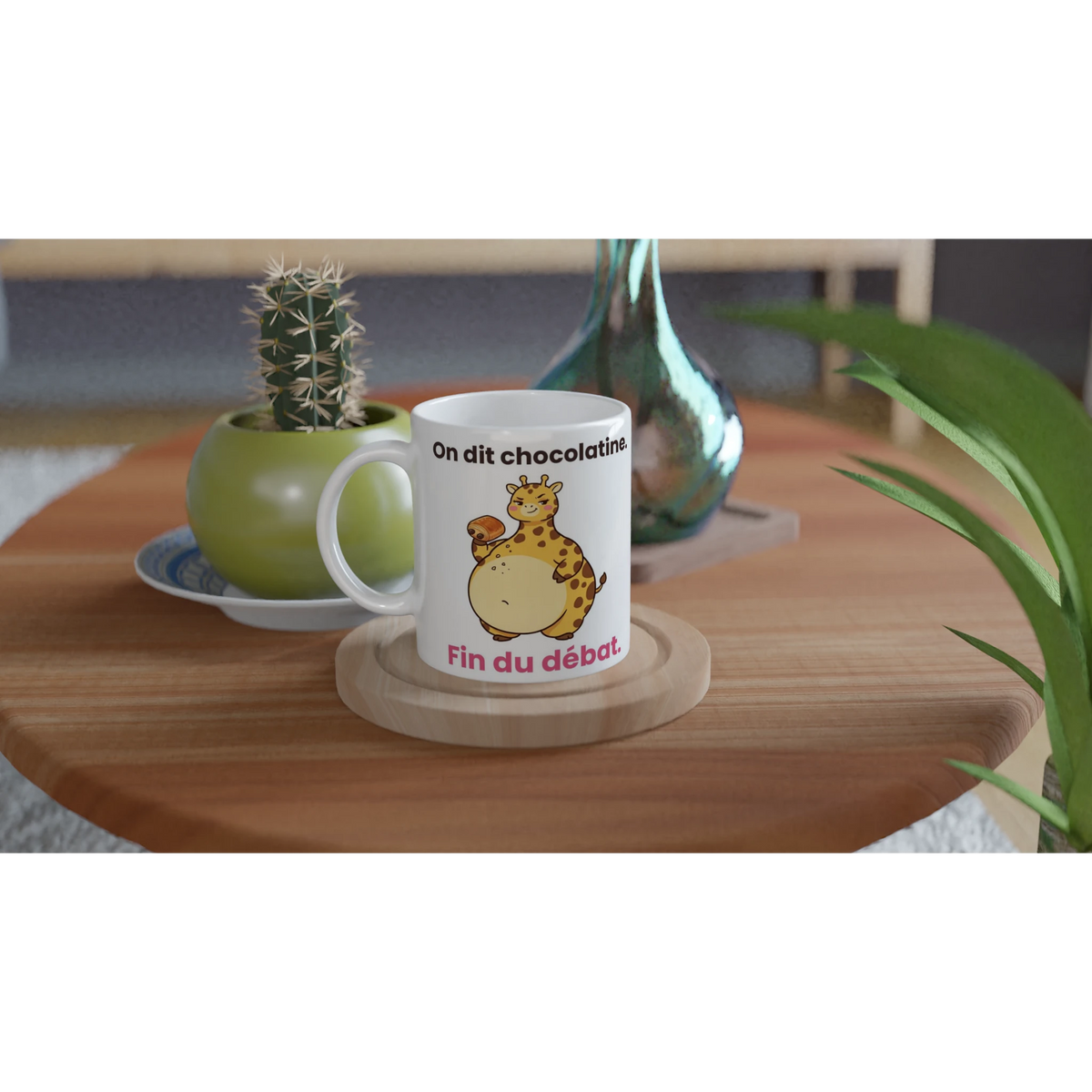 Tasse « On dit chocolatine » – Gigi la girafe – céramique 330 ml