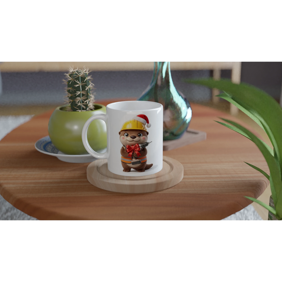 Tasse Noël « Une perceuse neuve et un café chaud » Jojo 3D – idée cadeau Noël bricoleur
