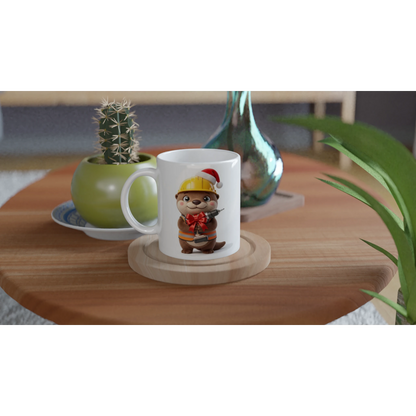 Tasse Noël « Une perceuse neuve et un café chaud » Jojo 3D – idée cadeau Noël bricoleur