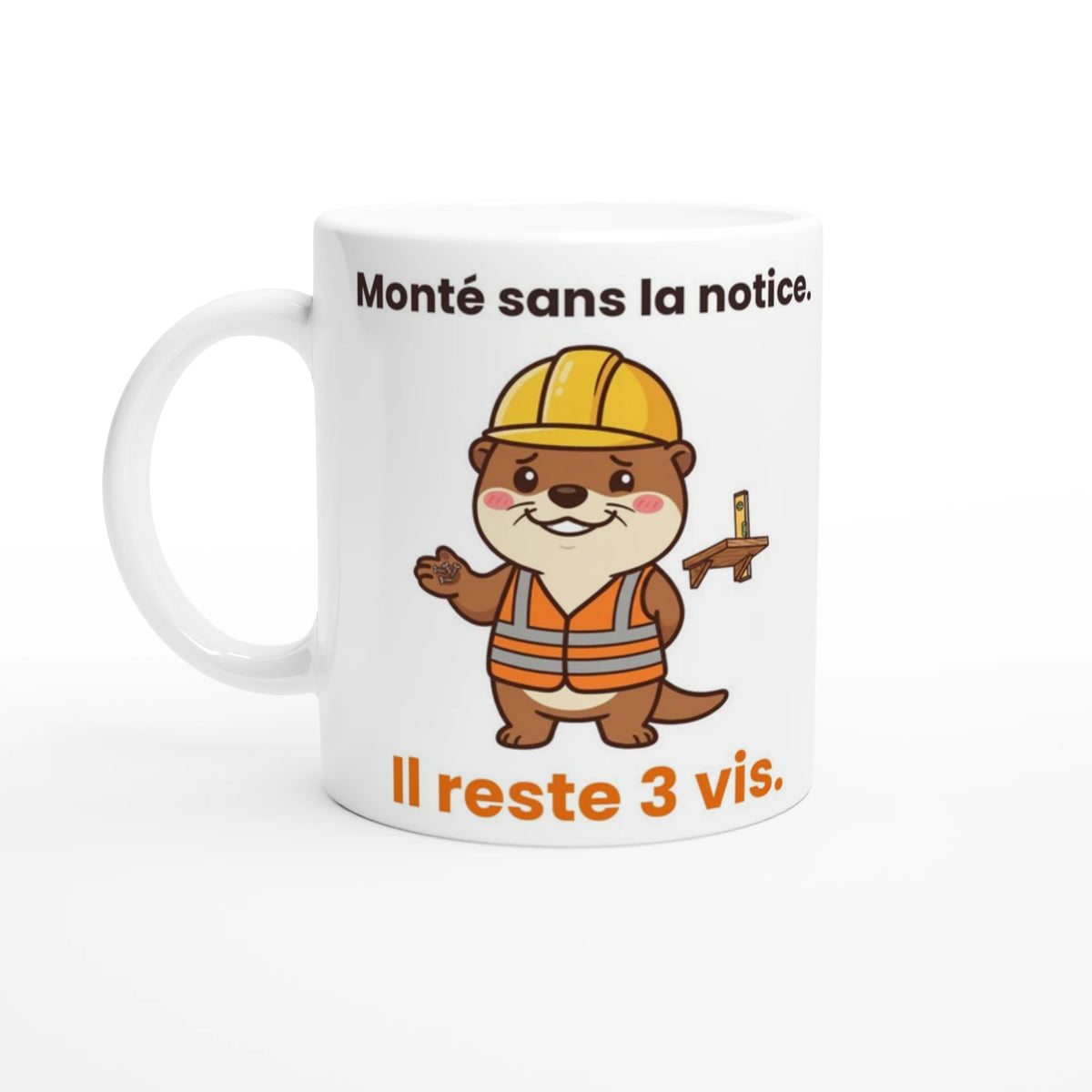 Tasse « Monté sans la notice » – Jojo la loutre – vue de face