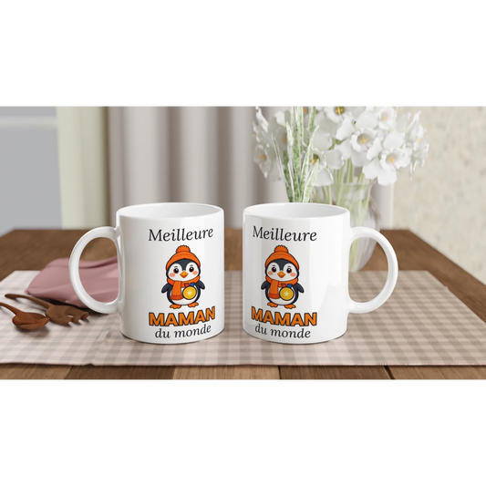 Tasse « Meilleure Maman du monde » – Nono le pingouin – mise en situation