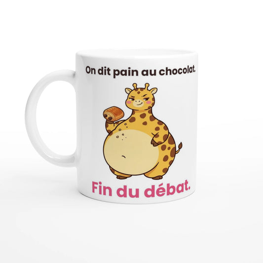 Tasse « On dit pain au chocolat » – Gigi la girafe – vue de face